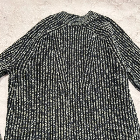 Lululemon Olive & Black Heavy Cotton-Wool-Cashmere-Blend Sweater Cardigan Wrap - Picture 12 of 12